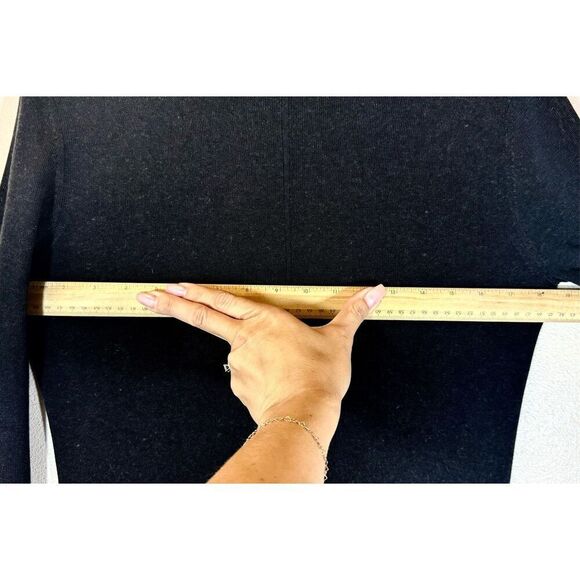 Jarbo Black Mink Blend Long Sleeve Knit Crewneck Women's Midi Dress Small - Picture 8 of 9